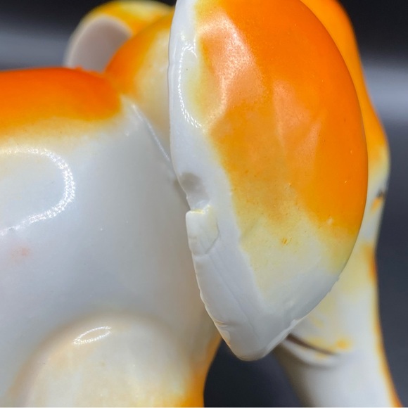 Vintage Antique Estate Made In Japan Orange Elephant Piggy Bank H in Diamond - Picture 5 of 11